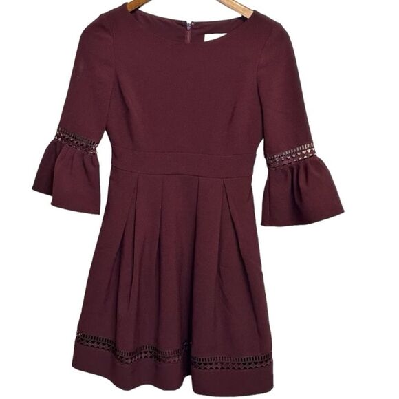 Eliza J Purple Bell sleeve Dress size 0P - Picture 2 of 7